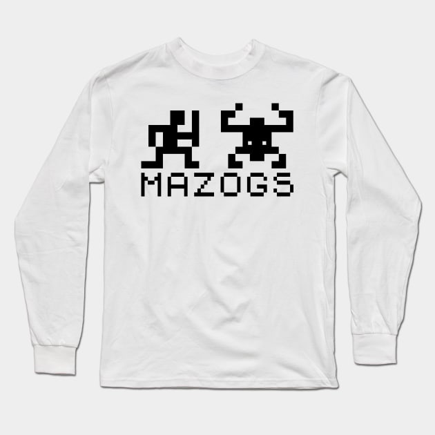 ZX81 Mazogs Long Sleeve T-Shirt by onekdesigns